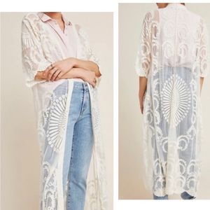 Anthropologie lace duster NWT